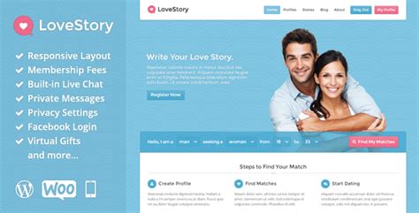 Lovestory dating wordpress theme free download